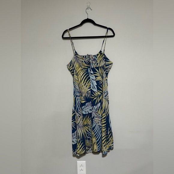 Nani Hawaii Tropical Babydoll Milkmaid Dress Size XL Hawaiian Y2K Resort Luau - Picture 2 of 8